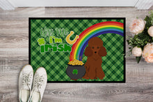 Load image into Gallery viewer, Toy Red Poodle St. Patrick's Day Doormat - 24x36 Decorative Floor Mat – Indoor/Outdoor Rug with Artistic Flair