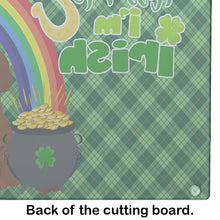 Load image into Gallery viewer, Toy Red Poodle St. Patrick's Day Glass Cutting Boards – Durable, Decorative Kitchen Art Large