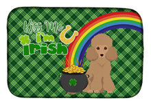 Load image into Gallery viewer, Toy Apricot Poodle St. Patrick's Day Dish Drying Mat – Absorbent, Artistic Kitchen Essentials