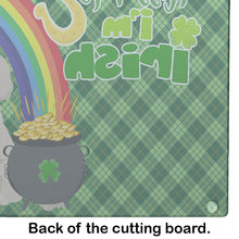 Load image into Gallery viewer, Toy Cream Poodle St. Patrick's Day Glass Cutting Boards – Durable, Decorative Kitchen Art Large
