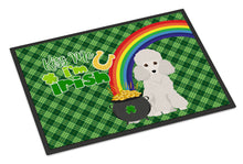 Load image into Gallery viewer, Toy White Poodle St. Patrick's Day Doormat - 24x36 Decorative Floor Mat – Indoor/Outdoor Rug with Artistic Flair