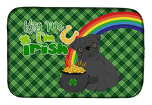 Load image into Gallery viewer, Black Pug St. Patrick's Day Dish Drying Mat – Absorbent, Artistic Kitchen Essentials