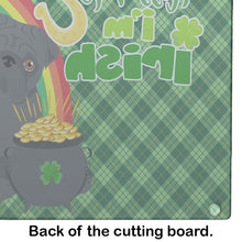 Load image into Gallery viewer, Black Pug St. Patrick's Day Glass Cutting Boards – Durable, Decorative Kitchen Art Large