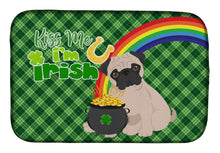 Load image into Gallery viewer, Fawn Pug St. Patrick's Day Dish Drying Mat – Absorbent, Artistic Kitchen Essentials