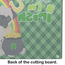 Load image into Gallery viewer, Fawn Pug St. Patrick's Day Glass Cutting Boards – Durable, Decorative Kitchen Art Large