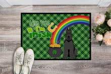 Load image into Gallery viewer, Black Schnauzer St. Patrick's Day Doormat - 24x36 Decorative Floor Mat – Indoor/Outdoor Rug with Artistic Flair