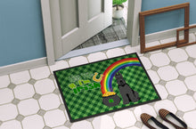 Load image into Gallery viewer, Black Schnauzer St. Patrick's Day Doormat - 24x36 Decorative Floor Mat – Indoor/Outdoor Rug with Artistic Flair