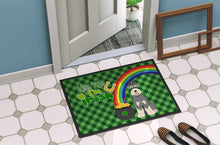 Load image into Gallery viewer, Salt Pepper Schnauzer St. Patrick's Day Doormat - 24x36 Decorative Floor Mat – Indoor/Outdoor Rug with Artistic Flair