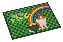 Load image into Gallery viewer, Sable Sheltie St. Patrick's Day Doormat - 24x36 Decorative Floor Mat – Indoor/Outdoor Rug with Artistic Flair