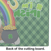Load image into Gallery viewer, Sable Sheltie St. Patrick's Day Glass Cutting Boards – Durable, Decorative Kitchen Art Large