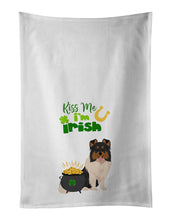 Load image into Gallery viewer, Tricolor Sheltie St. Patrick's Day White Kitchen Towel Set of 2 Dish Towels
