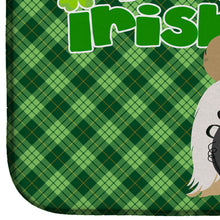 Load image into Gallery viewer, Gold and White Shih Tzu St. Patrick's Day Dish Drying Mat – Absorbent, Artistic Kitchen Essentials