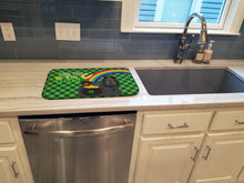 Load image into Gallery viewer, Black Shih Tzu St. Patrick's Day Dish Drying Mat – Absorbent, Artistic Kitchen Essentials