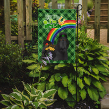 Load image into Gallery viewer, Black Shih Tzu St. Patrick's Garden Flag – "Kiss Me I’m Irish" with Pot of Gold &amp; Rainbow