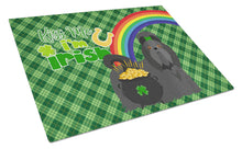 Load image into Gallery viewer, Black Shih Tzu St. Patrick's Day Glass Cutting Boards – Durable, Decorative Kitchen Art Large