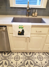 Load image into Gallery viewer, Black Shih Tzu St. Patrick's Day White Kitchen Towel Set of 2 Dish Towels