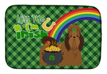 Load image into Gallery viewer, Red Shih Tzu St. Patrick's Day Dish Drying Mat – Absorbent, Artistic Kitchen Essentials