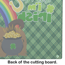Load image into Gallery viewer, Red Shih Tzu St. Patrick's Day Glass Cutting Boards – Durable, Decorative Kitchen Art Large