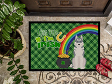 Load image into Gallery viewer, Grey Siberian Husky St. Patrick's Day Doormat - 24x36 Decorative Floor Mat – Indoor/Outdoor Rug with Artistic Flair