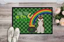 Load image into Gallery viewer, Red Siberian Husky St. Patrick's Day Doormat - 24x36 Decorative Floor Mat – Indoor/Outdoor Rug with Artistic Flair