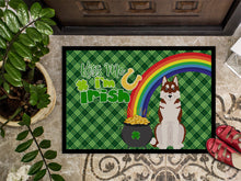 Load image into Gallery viewer, Red Siberian Husky St. Patrick's Day Doormat - 24x36 Decorative Floor Mat – Indoor/Outdoor Rug with Artistic Flair