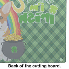 Load image into Gallery viewer, Red Pembroke Corgi St. Patrick's Day Glass Cutting Boards – Durable, Decorative Kitchen Art Large