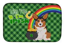 Load image into Gallery viewer, Sable Pembroke Corgi St. Patrick's Day Dish Drying Mat – Absorbent, Artistic Kitchen Essentials