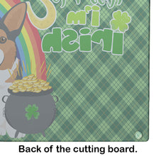Load image into Gallery viewer, Sable Pembroke Corgi St. Patrick's Day Glass Cutting Boards – Durable, Decorative Kitchen Art Large