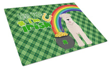 Load image into Gallery viewer, Soft Coated Wheaten Terrier St. Patrick's Day Glass Cutting Boards – Durable, Decorative Kitchen Art Large