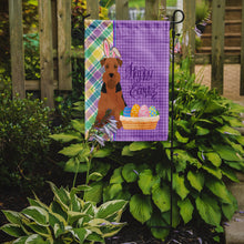 Load image into Gallery viewer, Black and Tan Airedale Terrier Easter Garden Flag – Decorative Outdoor Yard Flag