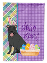 Load image into Gallery viewer, Black Pit Bull Terrier Easter Garden Flag – Decorative Outdoor Yard Flag