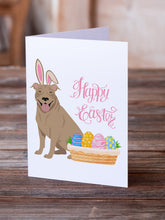 Load image into Gallery viewer, Fawn Pit Bull Terrier Easter Greeting Cards -  Blank Note Cards – 8-Pack of Artist-Designed Cards with Envelopes