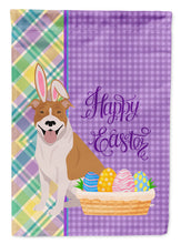 Load image into Gallery viewer, Red and White Pit Bull Terrier Easter Garden Flag – Decorative Outdoor Yard Flag