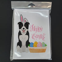 Load image into Gallery viewer, Black and White Border Collie Easter Greeting Cards -  Blank Note Cards – 8-Pack of Artist-Designed Cards with Envelopes