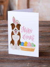 Load image into Gallery viewer, Red and White Border Collie Easter Greeting Cards -  Blank Note Cards – 8-Pack of Artist-Designed Cards with Envelopes