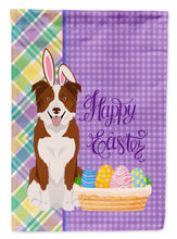 Load image into Gallery viewer, Red and White Border Collie Easter Garden Flag – Decorative Outdoor Yard Flag