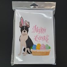 Load image into Gallery viewer, Black Boston Terrier Easter Greeting Cards -  Blank Note Cards – 8-Pack of Artist-Designed Cards with Envelopes