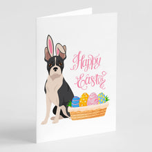 Load image into Gallery viewer, Black Boston Terrier Easter Greeting Cards -  Blank Note Cards – 8-Pack of Artist-Designed Cards with Envelopes