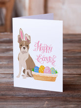 Load image into Gallery viewer, Fawn Boston Terrier Easter Greeting Cards -  Blank Note Cards – 8-Pack of Artist-Designed Cards with Envelopes
