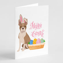 Load image into Gallery viewer, Fawn Boston Terrier Easter Greeting Cards -  Blank Note Cards – 8-Pack of Artist-Designed Cards with Envelopes