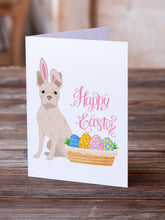 Load image into Gallery viewer, White Boston Terrier Easter Greeting Cards -  Blank Note Cards – 8-Pack of Artist-Designed Cards with Envelopes