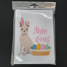 Load image into Gallery viewer, White Boston Terrier Easter Greeting Cards -  Blank Note Cards – 8-Pack of Artist-Designed Cards with Envelopes