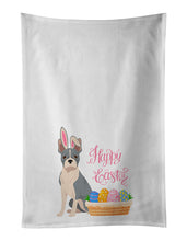 Load image into Gallery viewer, Blue Boston Terrier Easter White Kitchen Towel Set of 2 Dish Towels