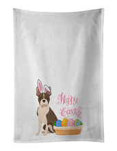 Load image into Gallery viewer, Brindle Boston Terrier Easter White Kitchen Towel Set of 2 Dish Towels
