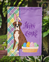 Load image into Gallery viewer, Natural Eared Red Brindle Boxer Easter Garden Flag – Decorative Outdoor Yard Flag