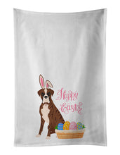 Load image into Gallery viewer, Natural Eared Red Brindle Boxer Easter White Kitchen Towel Set of 2 Dish Towels