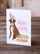 Load image into Gallery viewer, Natural Eared Red Fawn Boxer Easter Greeting Cards -  Blank Note Cards – 8-Pack of Artist-Designed Cards with Envelopes