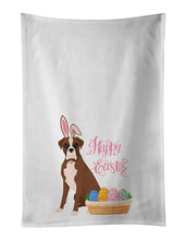 Load image into Gallery viewer, Natural Eared Red Fawn Boxer Easter White Kitchen Towel Set of 2 Dish Towels