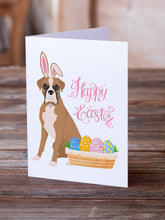 Load image into Gallery viewer, Natural Eared Fawn Boxer Easter Greeting Cards -  Blank Note Cards – 8-Pack of Artist-Designed Cards with Envelopes