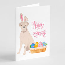 Load image into Gallery viewer, Natural Eared White Boxer Easter Greeting Cards -  Blank Note Cards – 8-Pack of Artist-Designed Cards with Envelopes